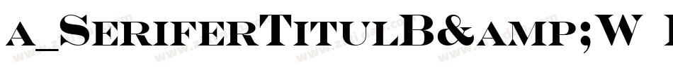 a_SeriferTitulB&W Bold字体转换